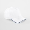 Cap - MOD. B25c:White, 100% cotton, French Navy, One Size